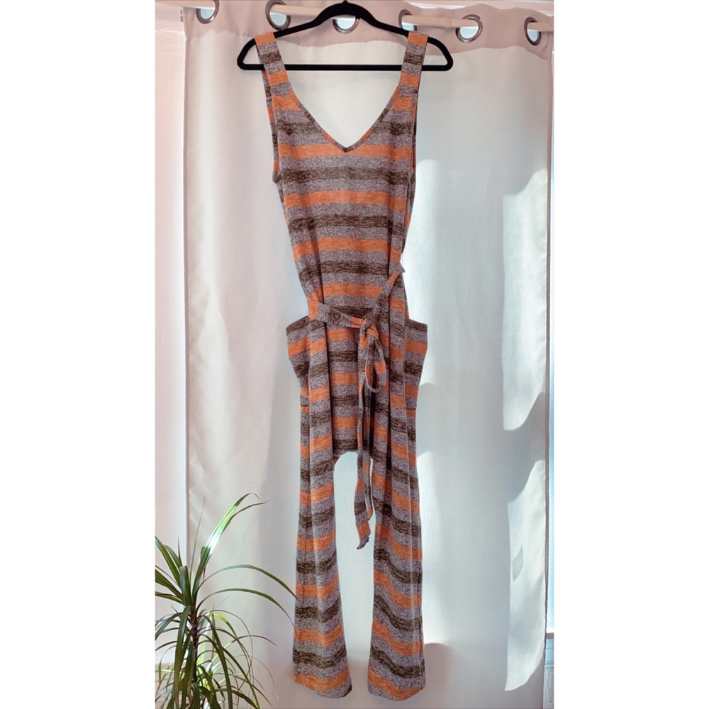Free People 👘 Stripe Loungey Jumpsuit